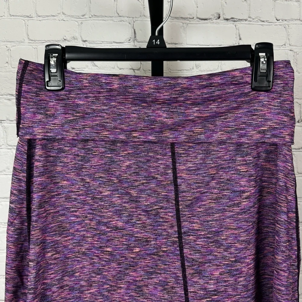 Prana Leanne A-line Foldover Athletic Skirt Purple Space Dye Size Small